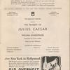 ...The Mercury Theatre presents The tragedy of Julius Caesar by William Shakespeare. Production by Orson Welles. Music by Marc Blitzstein...