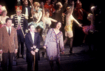 Bert Convy, Joel Grey, and cast in the stage production Cabaret