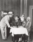 Clark Gable and Zita Johann (seated) with two unidentified actors in Machinal.