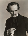 Howard Hull as Edgar Allan Poe in Plumes in the Dust