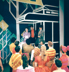 Chita Rivera, Dick Gautier, Dick Van Dyke, and cast in the stage production Bye Bye Birdie