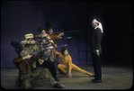 Chita Rivera, Dick Van Dyke (in blindfold), and chorus in Bye Bye Birdie
