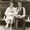 Irene Dunne and Robert Taylor during a break from filming the motion picture Magnificent Obsession.