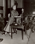 Greer Garson lecturing on Shakespeare at King's College