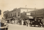 Exterior view of the Ogunquit Playhouse with Maude Adams on the marquee
