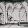 Set design sketch for the stage production Sherlock Holmes