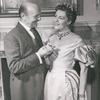 Jack Raine and Jarmila Novotná in the stage production Sherlock Holmes