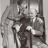 Basil Rathbone and Jack Raine in the stage production Sherlock Holmes