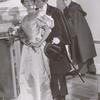 Jarmila Novotná, unidentified actor, and Basil Rathbone in the stage production Sherlock Holmes