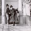 Jack Raine and Basil Rathbone in the stage production Sherlock Holmes