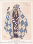 Aquarelle de Léon Bakst pour le costume des Augures du Martyre de Saint Sebastien