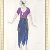 Mme. Ida Rubinstein dans "La Pisanelle" (Prolouge). Aquanelle originale de M. Léon Bakst