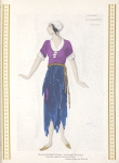 Mme. Ida Rubinstein dans "La Pisanelle" (Prolouge). Aquanelle originale de M. Léon Bakst