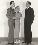 Publicity photo of Robert Taylor, Mary Carlisle, and Frank Melton in the motion picture Merry Andrew aka Handy Andy