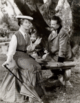 Greer Garson and unidentified actor in the motion picture Mrs. Parkington