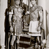 Unidentified actor and Robert Taylor in the motion picture Quo Vadis