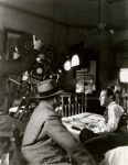 Behind-the-scenes photo of Robert Taylor in the motion picture Society Doctor