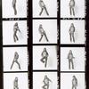 Contact sheet with photos of Diane Keaton in the stage production Hair