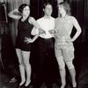 George Jessel with unidentified actresses during rehearsal for the stage production The Jazz Singer