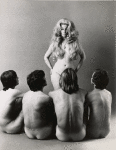 Sylvia Miles with four unidentified men