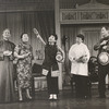 Keye Luke (Wang Chi Yang), Juanita Hall (Madam Liang), Miyoshi Umeki (Mei Li), Rose Quong (Liu Ma) and Conrad Yama (Dr. Li) in Flower Drum Song