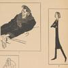 1. Cartoon of Konstantin Stanislavsky as Famusov; 3. Cartoon of Konstantin Stanislavsky as Krutitskii