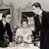 Paul Best, Dorothy Sarnoff and Ralph Herbert in Rosalinda (set design by Oliver Smith)