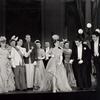 Shelley Winters, Oscar Karlweis, Edwin Fowler, Virginia MacWatters, Ralph Herbert and Gene Barry in Rosalinda (set design by Oliver Smith)