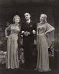Peggy Wood, Clifton Webb and Leonora Corbett in Blithe Spirit.