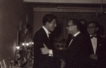 Dick Van Dyke and Charles Strause at opening night party for Bye Bye Birdie