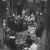 Maurice Evans (sitting on throne) and cast in the television production Richard II