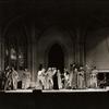 Maurice Evans and cast in the television production Richard II