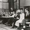 Hugh Sinclair, Irby Marshall, Margaret Wycherly, Ralph Roder, Hugh Buckler (standing), Dorothy Gish, Henry Travers, Reginald Mason, Peg Entwistle and Romney Bret (all seated) in Getting Married