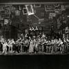 Center stage: Rosalind Russell (as Ruth) and Edith Adams (as Eileen) with cast in scene from Wonderful Town
