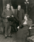 Charles Dingle, Dan Duryea, Carl Benton Reid with Tallulah Bankhead in The Little Foxes