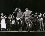 Zero Mostel with an unidentified dancer and ensemble in Fiddler on the Roof.