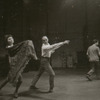 Unidentified actress with Jerome Robbins during rehearsals for Gypsy.