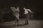 Unidentified actress with Jerome Robbins during rehearsals for Gypsy.