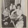 Leonard Bernstein, Jerome Robbins, Betty Comden, and Adolph Green in rehearsal for the stage production On the Town