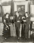 Rudolph Valentino with two unidentified women.
