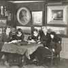 Rudolph Valentino (left) and Natacha Rambova (right) with three unidentified people.