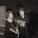 Gypsy Rose Lee and Ethel Merman during rehearsal for the stage production Gypsy