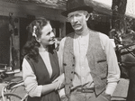 Jeanne Crain and Walter Brennan in the motion picture Home in Indiana