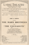 Sam H. Harris presents the Marx Brothers in The cocoanuts