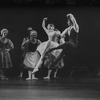 Dancers Mikhail Baryshnikov (CR) and Natalia Makarova (CL) performing in the ballet "Giselle" with other members of the American Ballet Theater (New York)