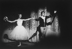 Dancers Mikhail Baryshnikov (L) and Natalia Makarova (R) performing in the ballet "Giselle" with other members of the American Ballet Theater (New York)