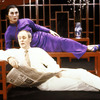 Actors (L-R) B. D. Wong and John Lithgow in a scene from the Broadway production of the play, "M. Butterfly."