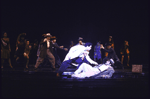 Actor Daniel Valdez (C) in a scene from the Broadway play "Zoot Suit." (New York)