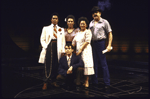 Actors (L-R) Daniel Valdez, Tony Plana (front), Roberta Delgado Esparza, Lupe Ontiveros and Abel Franco in a scene from the Broadway play "Zoot Suit." (New York)