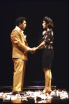 Actors Rose Portillo and Daniel Valdez in a scene from the Broadway play "Zoot Suit." (New York)